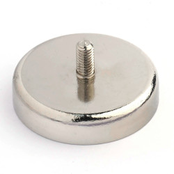 Mıknatıs, çap 32 mm, M4 dış dişli, ferrit