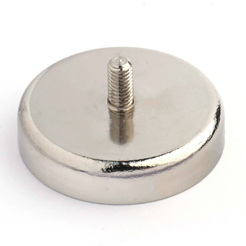 Magnet, diameter 32 mm, M4 utvendig gjenge, ferritt