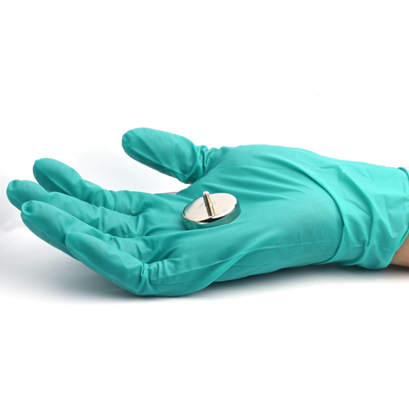 Mıknatıs, çap 32 mm, M4 dış dişli, ferrit