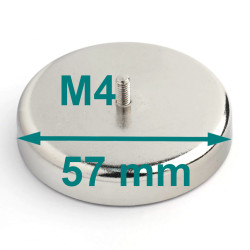 Magnet, diameter 57 mm, M4...
