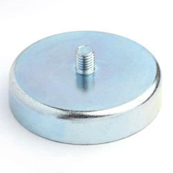 Mıknatıs, çap 80 mm, M10 dış dişli, ferrit