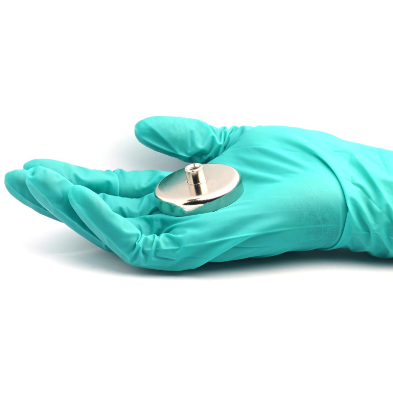 Gövde içinde mıknatıs, çap 47 mm, M6 vida soketli - ferrit