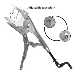 Nastavljive klešče z zaklepom PBX720, 7,5"