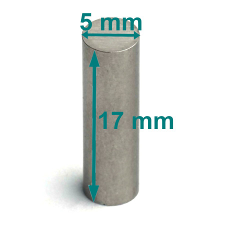 D5 x 17 / AlNiCo5 / LNG37 - AlNiCo magneet