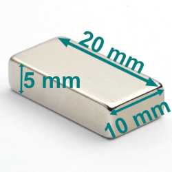 20 x 10 x 5 / N38H - íman...