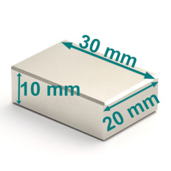 30 x 20 x 10 / N38 - Aimant...