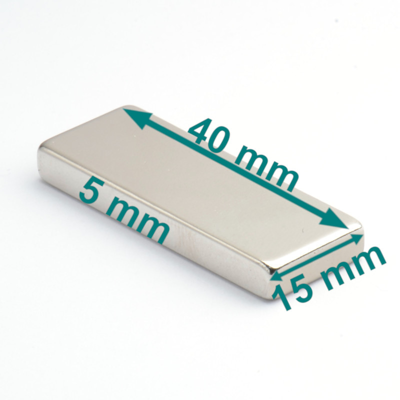 40x15x5 neodymium-blokkmagnet