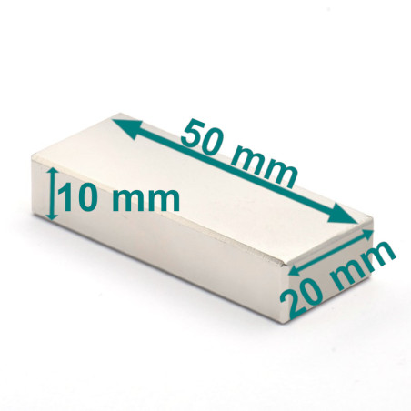 50 x 20 x 10 / N35H - Neodyymimagneetti (NdFeB)