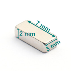 7 x 3 x 2 / N38 - magnet de...