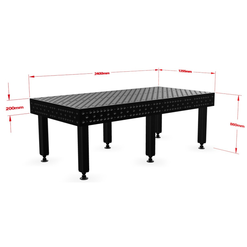 Sveisebord Alpha 28, 2400 x 1200 mm Stronghandtools