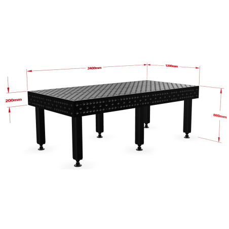 Schweißtisch Alpha 28, 2400 x 1200 mm Stronghandtools