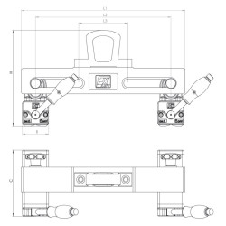 Magnetisk traversholder FX-KT 240-540