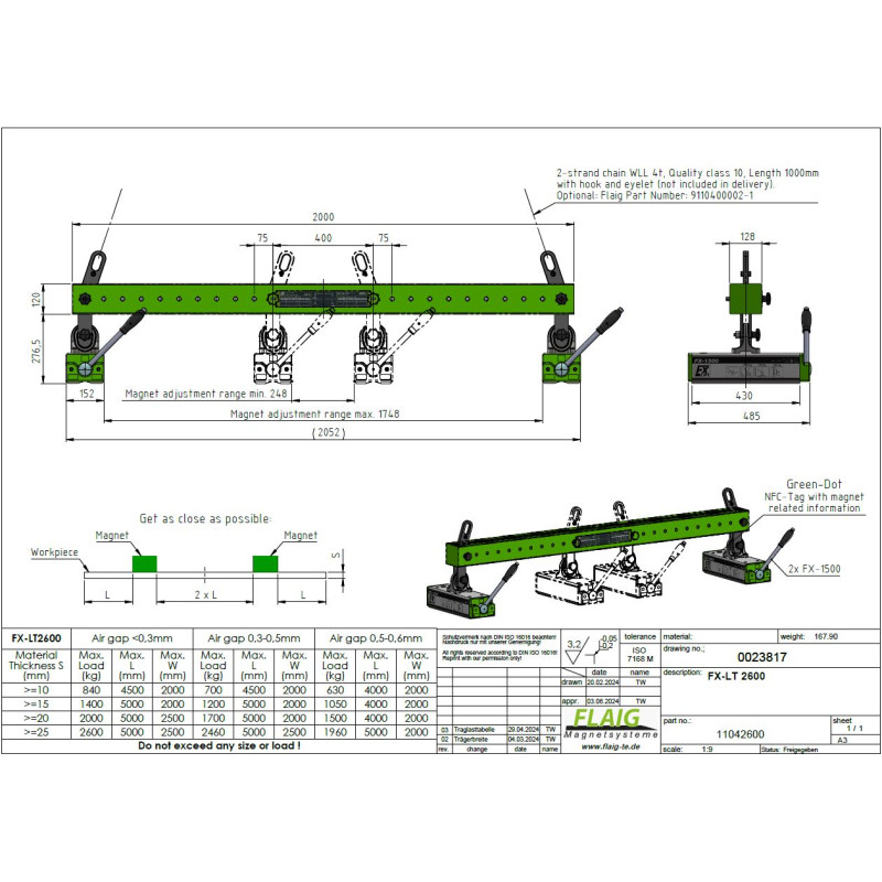Soporte magnético transversal FX-LT 2600
