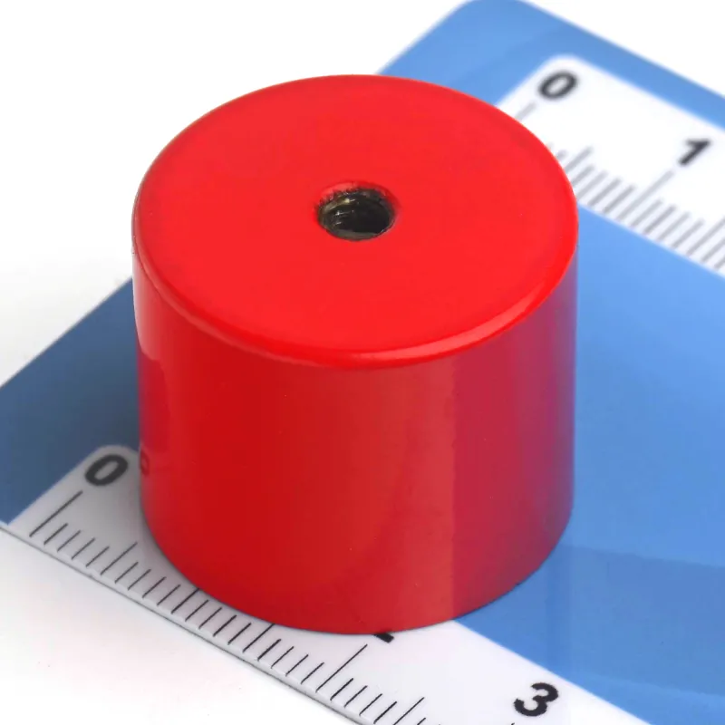 Magnet, Durchmesser 24 mm, Innengewinde M4, Höhe 20 mm, AlNiCo