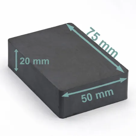 75 x 50 x 20 / F30 - íman de ferrite