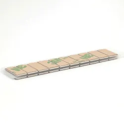 15 x 8 x 1 / N38 - Neodymium magnet (NdFeB) / self-adhesive, with tape 3M 467MP