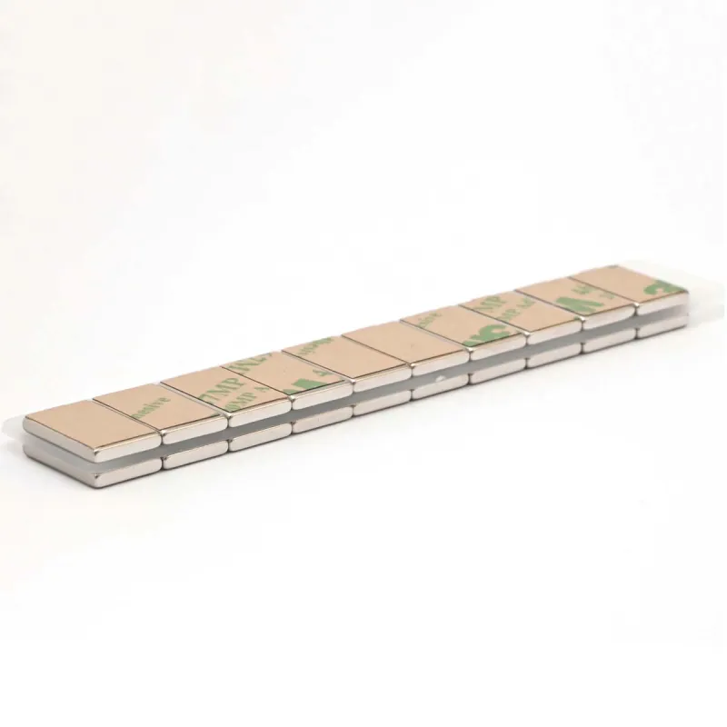 15 x 10 x 2 / N38 - Neodymium magnet (NdFeB) / self-adhesive, with tape 3M 467MP