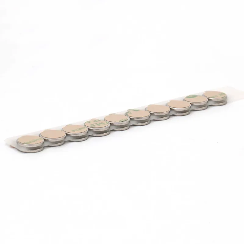 D10 x 1 / N38 - Neodymium magnet (NdFeB) / self-adhesive, with tape 3M 467MP