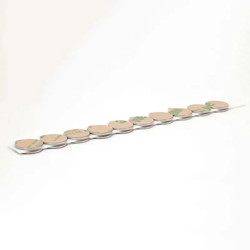 D15 x 1 / N38 - Neodymium magnet (NdFeB) / self-adhesive, with tape 3M 467MP