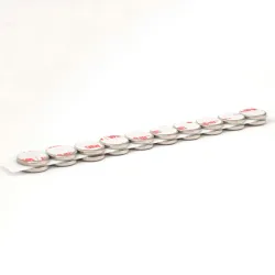 D15 x 2 / N38 - Neodymmagnet (NdFeB) / selvklebende, med skum 3M 4920