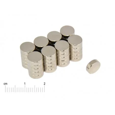 D8 x 2,6 / N38 - NdFeB (neodymium) magnet