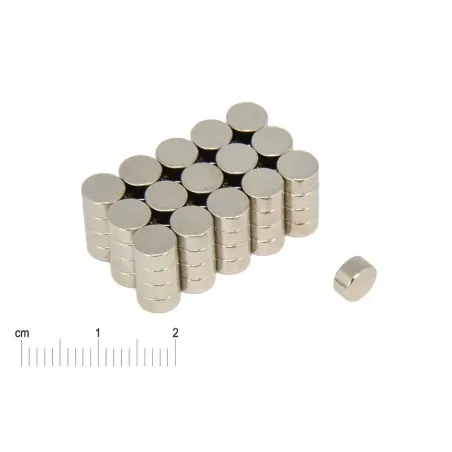 D6 x 3 / N38 - NdFeB (neodymium) magnet