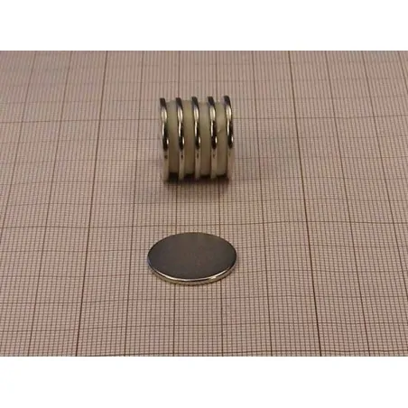 D20 x 1,5 / N38 - NdFeB (neodymium) magnet