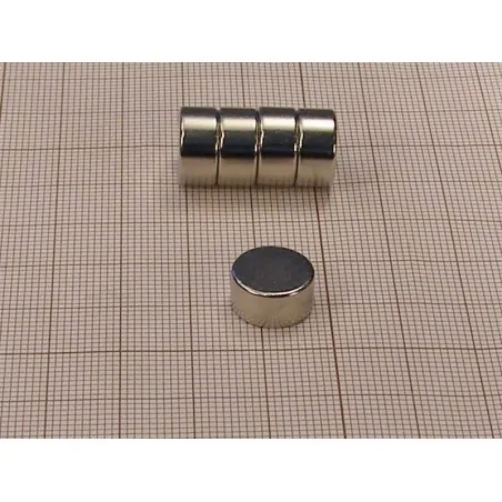 D12 x 6 / N38 - NdFeB (neodymium) magnet