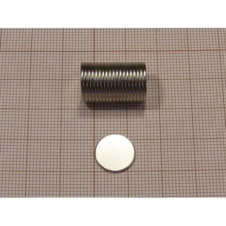 D12 x 1 / N38 - NdFeB (neodymium) magnet