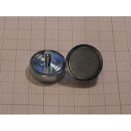 HM 25 x 7 x M6 out x 17 / N - Neodymium pot magnet (NdFeB)