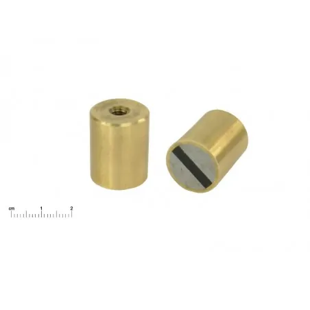 HM 20 brass X 25 / M6 / N - Neodymium pot magnet (NdFeB)