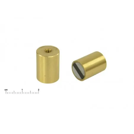 HM 15 brass x 20 / M4 / N - Neodymium pot magnet (NdFeB)