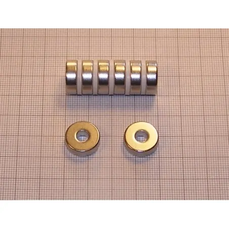 D14,8 x d5,2 x 5 / N38 - NdFeB (neodymium) magnet