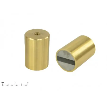 HM 25 brass x 35 / M5 / N - Neodymium pot magnet (NdFeB)